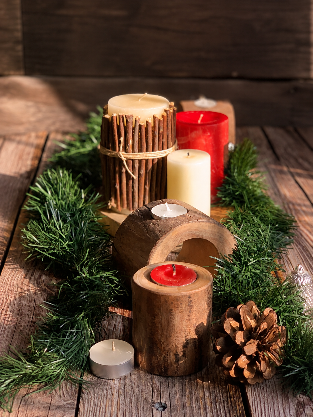 Wooden Candle Stands