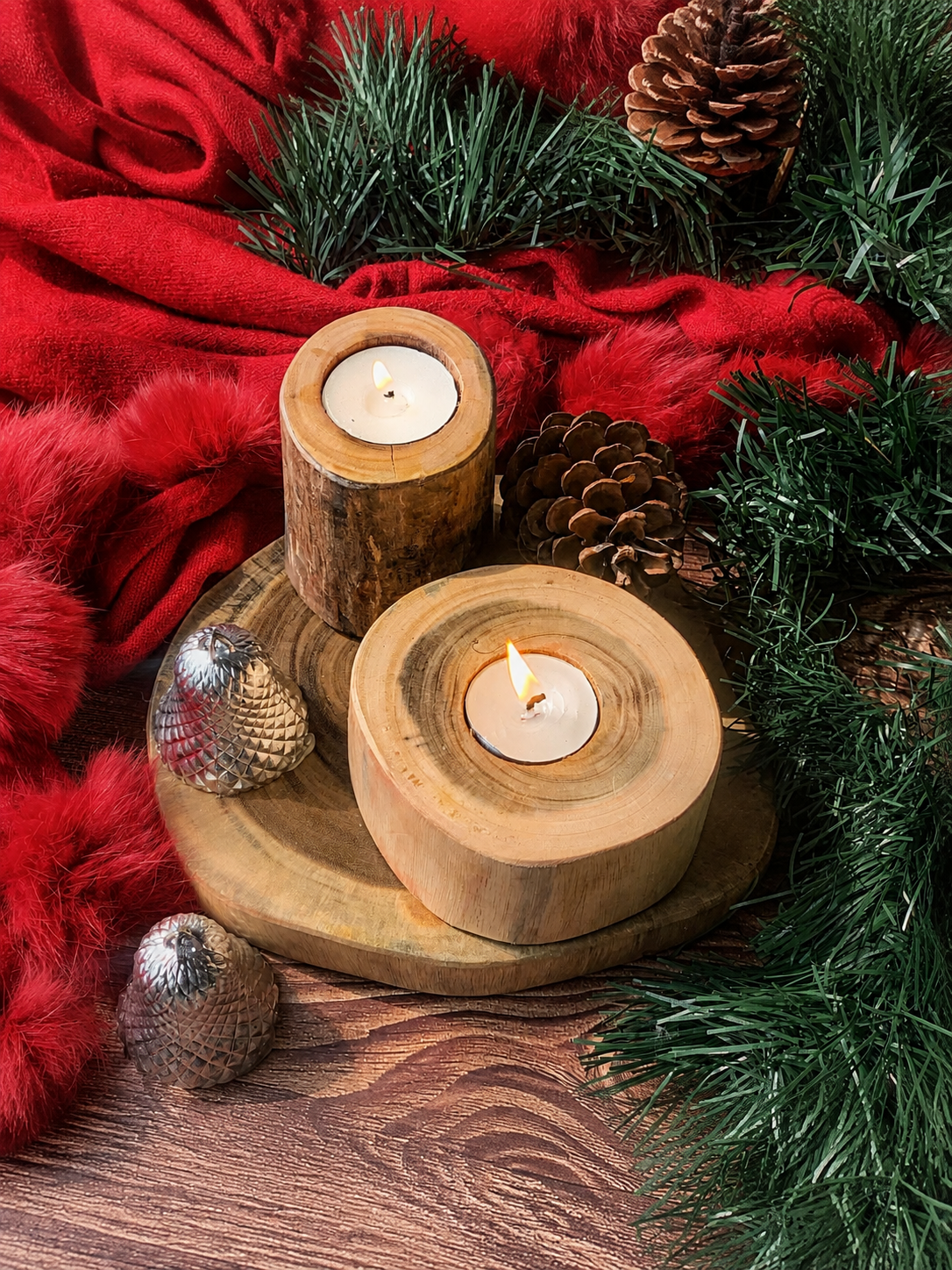 Wooden Candle Stands