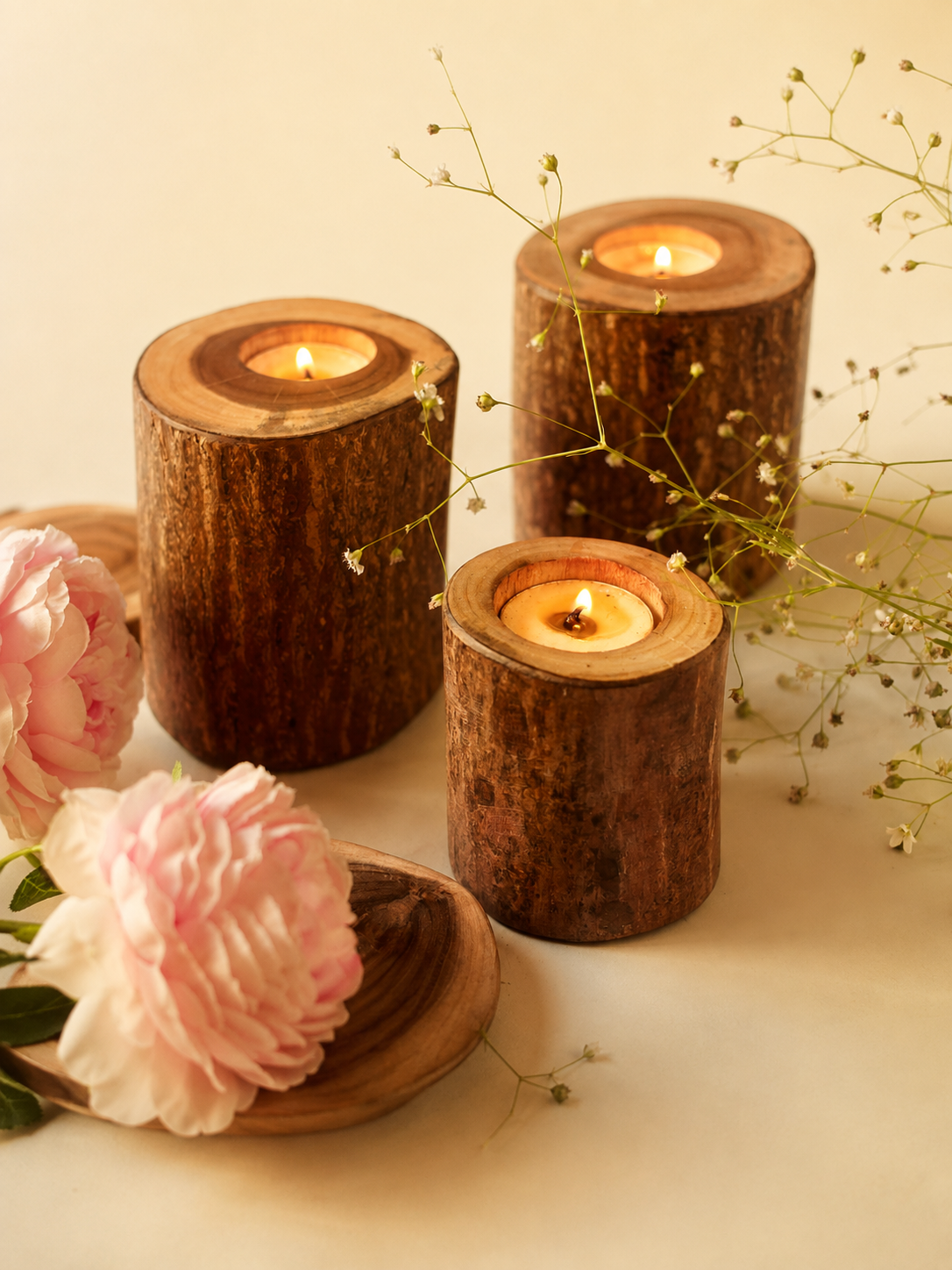 Wooden Candle Stands