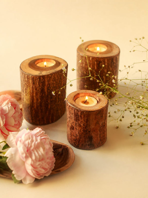 Wooden Candle Stands