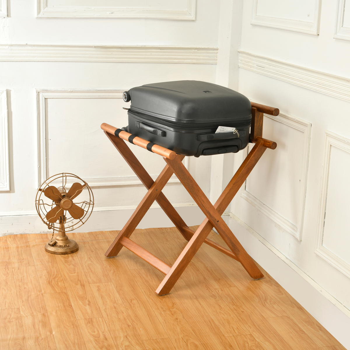 Luggage Rack with Wall Support