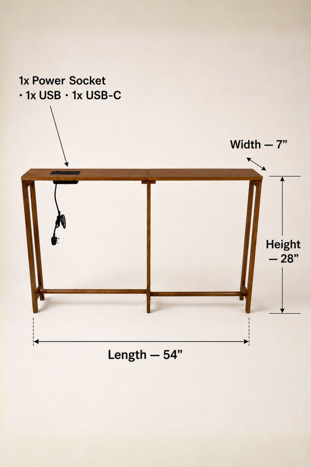 Behind The Sofa Console Table, view 4