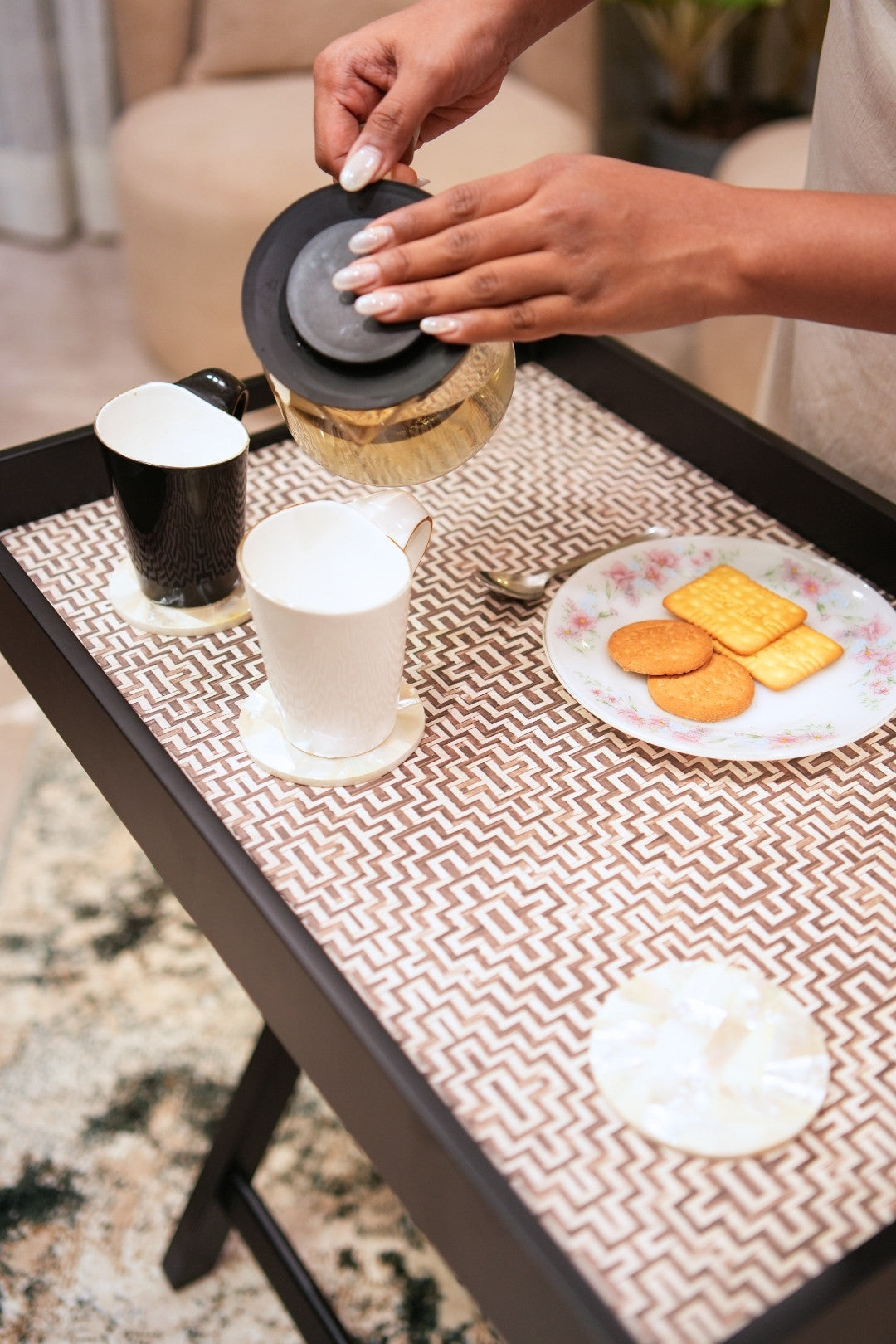 Cane Butler Table, view 2